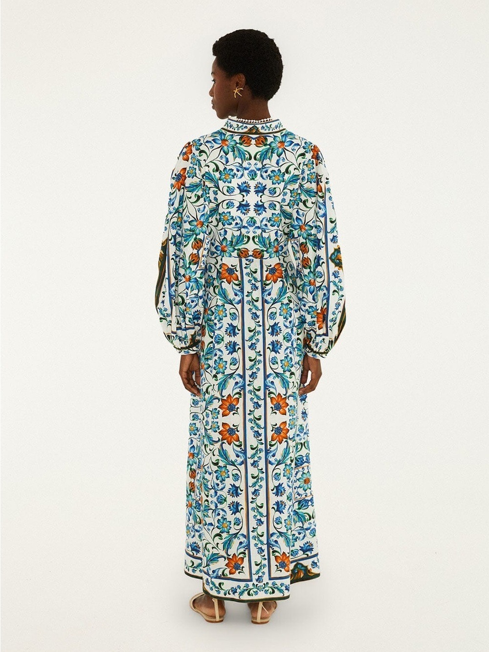 Farm Rio Off-White Flora Tile Maxi Dress - Picture 5 of 10